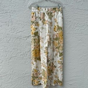 Zimmermann floral linen drawstring pant - size 1